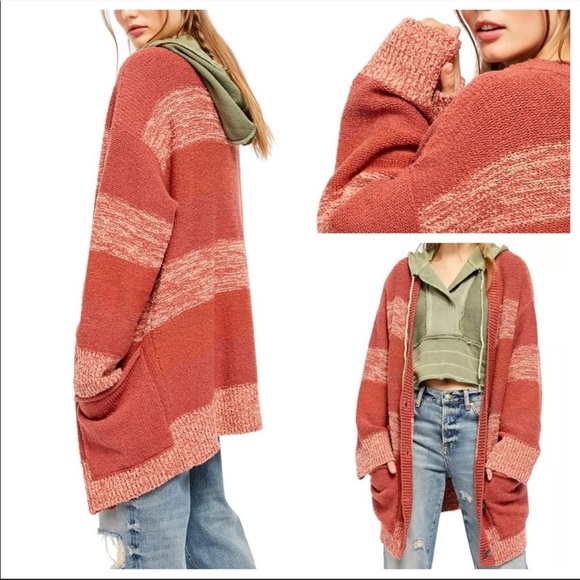 Free People Southport Beach Oversized Cardigan - Picture 1 of 12